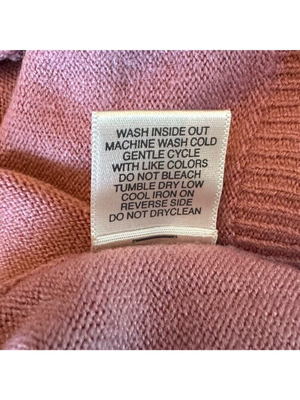 Vintage Christopher & Banks Mauve Pink Pearl Bow Cardigan Sweater XL Cottage - Picture 7 of 7